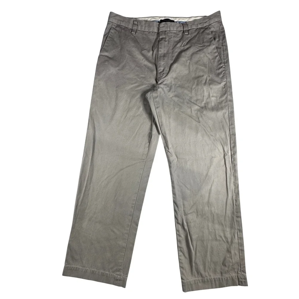 Banana Republic Dawson Chinos Mens 36x32 Grey Straight Leg Cotton Twill Pants